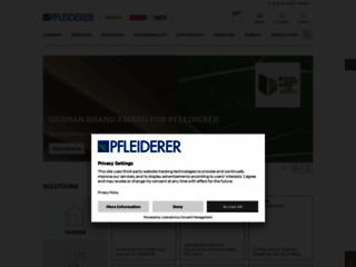 Aperçu du site https://www.pfleiderer.com/