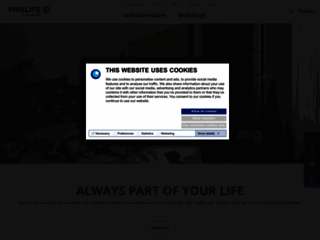 Aperçu du site https://www.pipelife.com/
